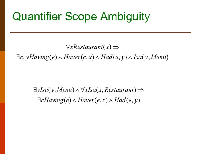 Quantifier Scope Ambiguity 