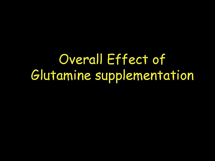 Overall Effect of Glutamine supplementation 