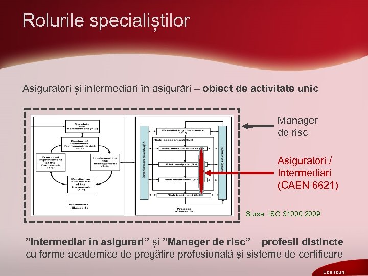 Rolurile specialiștilor Asiguratori și intermediari în asigurări – obiect de activitate unic Manager de