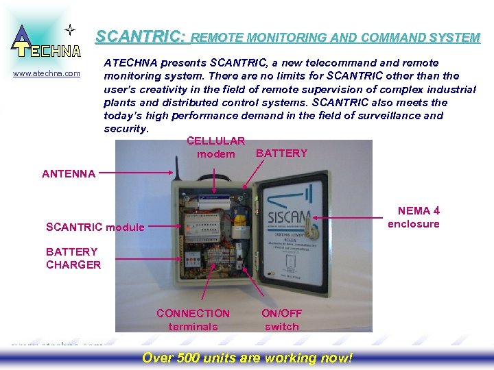 SCANTRIC: REMOTE MONITORING AND COMMAND SYSTEM www. atechna. com ATECHNA presents SCANTRIC, a new