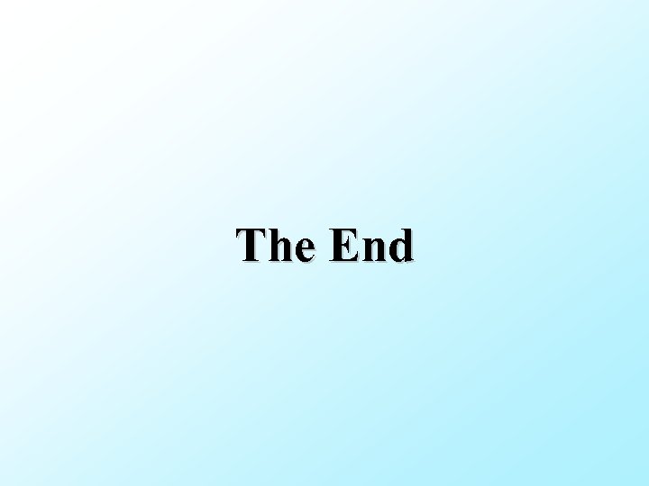 The End 