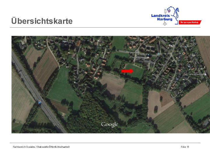 Übersichtskarte Fachbereich Soziales / Stabsstelle Öffentlichkeitsarbeit Folie 15 