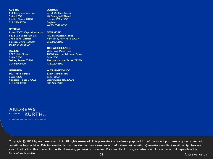 AUSTIN 111 Congress Avenue Suite 1700 Austin, Texas 78701 512. 320. 9200 BEIJING Room