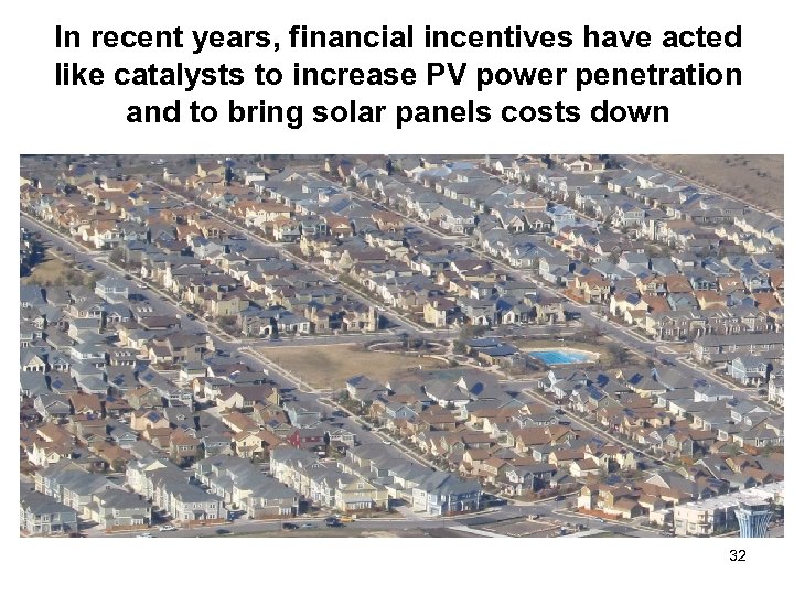 In recent years, financial incentives have acted like catalysts to increase PV power penetration