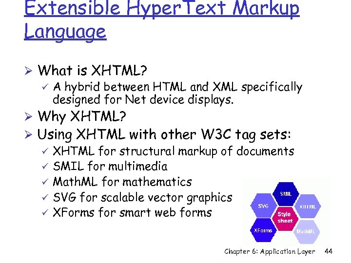 Extensible Hyper. Text Markup Language Ø What is XHTML? ü A hybrid between HTML