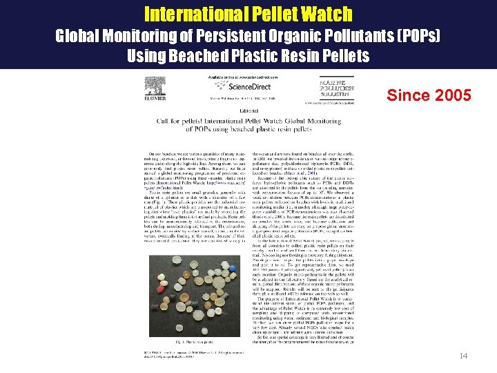 International Pellet Watch Global Monitoring of Persistent Organic Pollutants (POPs) Using Beached Plastic Resin