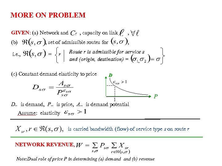 MORE ON PROBLEM GIVEN: (a) Network and (b) , capacity on link , set