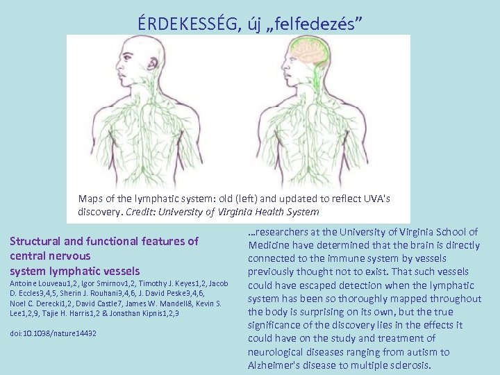 ÉRDEKESSÉG, új „felfedezés” Maps of the lymphatic system: old (left) and updated to reflect