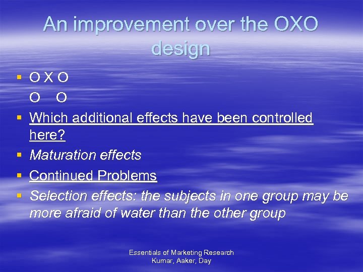 An improvement over the OXO design § OXO O O § Which additional effects