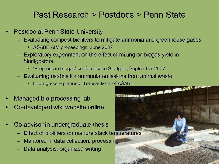 Past Research > Postdocs > Penn State • Postdoc at Penn State University –