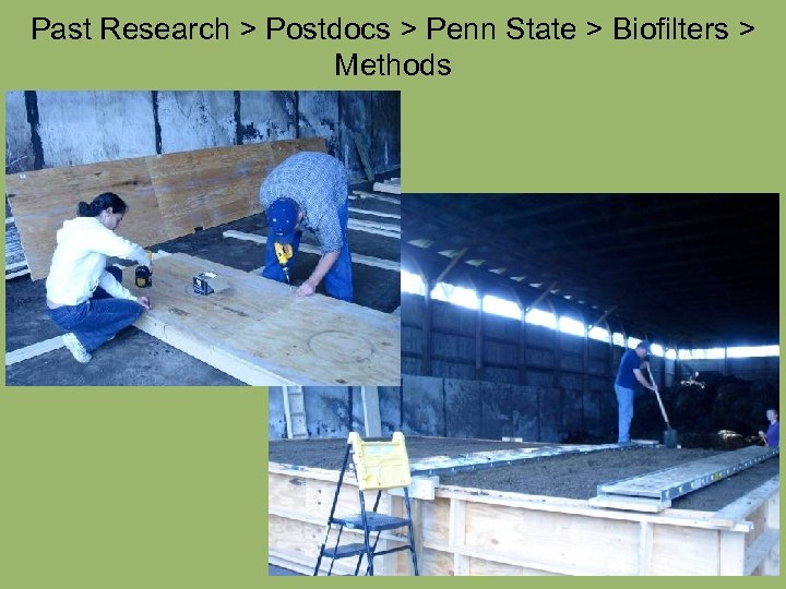 Past Research > Postdocs > Penn State > Biofilters > Methods 