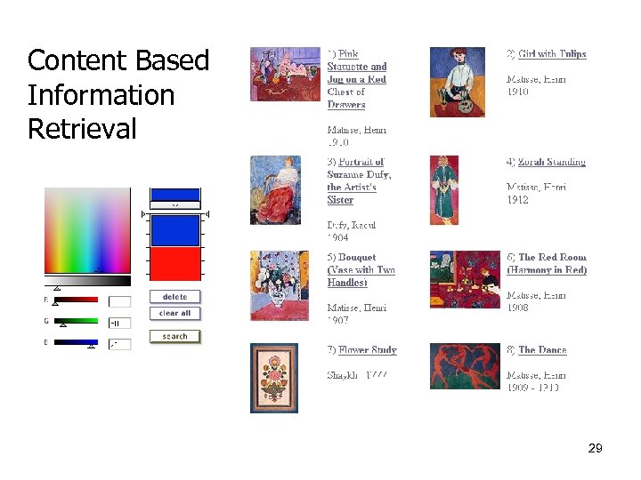 Content Based Information Retrieval 29 