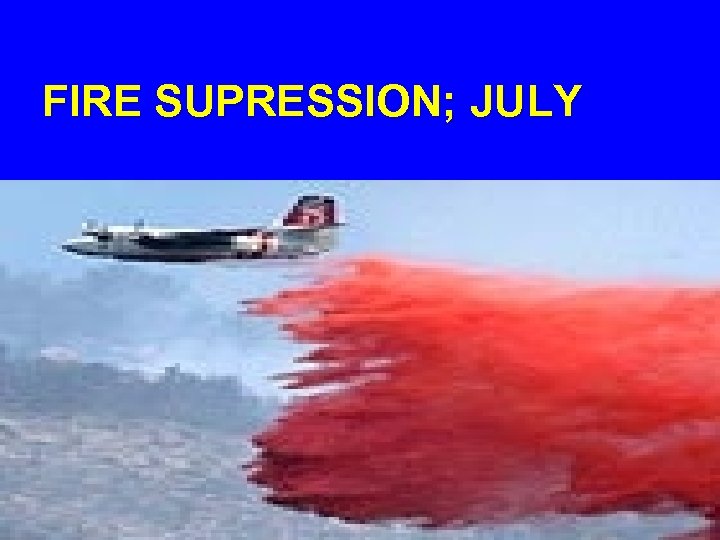 FIRE SUPRESSION; JULY t 