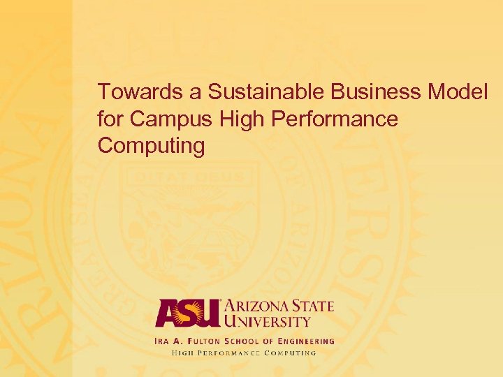 Towards a Sustainable Business Model for Campus High Performance Computing 