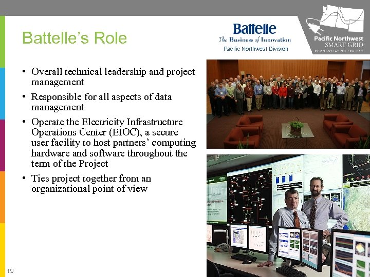 Battelle’s Role • Overall technical leadership and project management • Responsible for all aspects