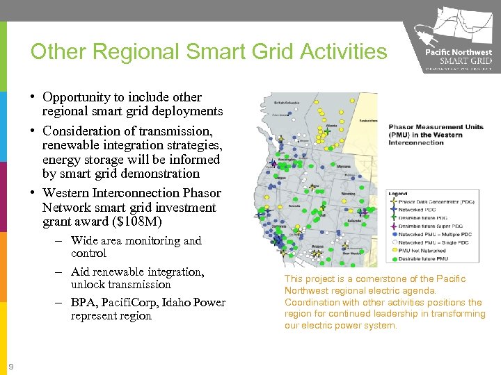 Other Regional Smart Grid Activities • Opportunity to include other regional smart grid deployments