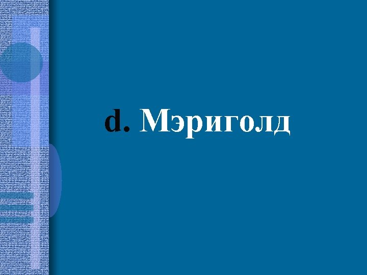 d. Мэриголд 