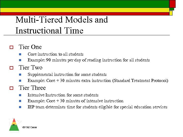 Multi-Tiered Models and Instructional Time o Tier One n n o Tier Two n