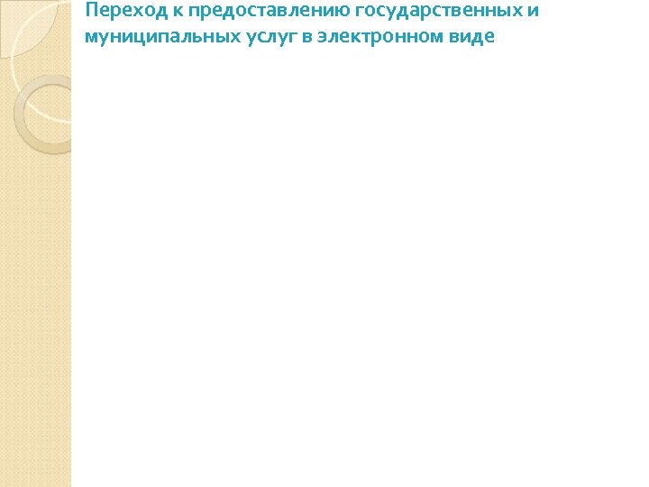 Переход к предоставлению государственных и муниципальных услуг в электронном виде 