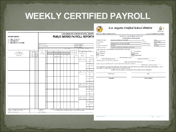 WEEKLY CERTIFIED PAYROLL 