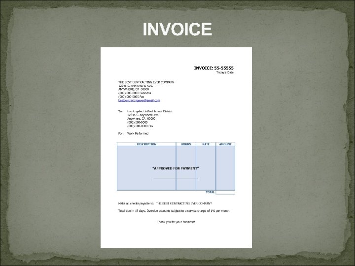 INVOICE 