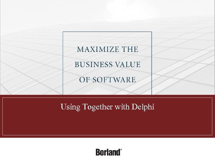 Using Together with Delphi 