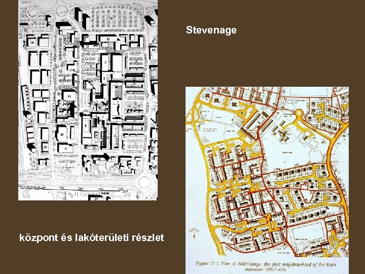 Stevenage központ és lakóterületi részlet 