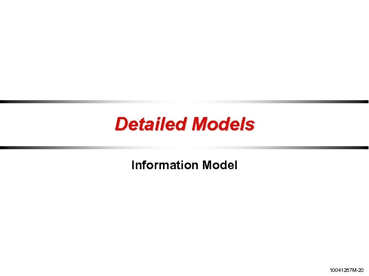 Detailed Models Information Model 10041267 M-20 