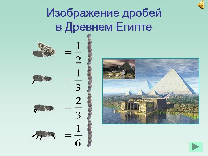 Изображение дробей в Древнем Египте 