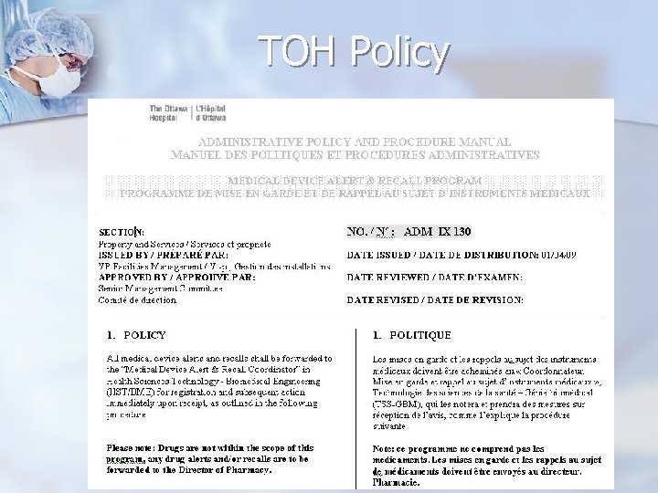 TOH Policy 