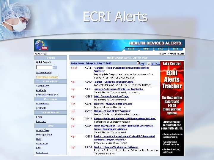 ECRI Alerts 