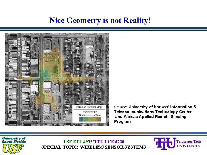 Nice Geometry is not Reality! Source: University of Kansas' Information & Telecommunications Technology Center