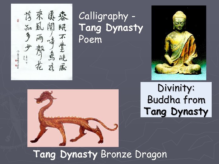 Calligraphy Tang Dynasty Poem Divinity: Buddha from Tang Dynasty Bronze Dragon 