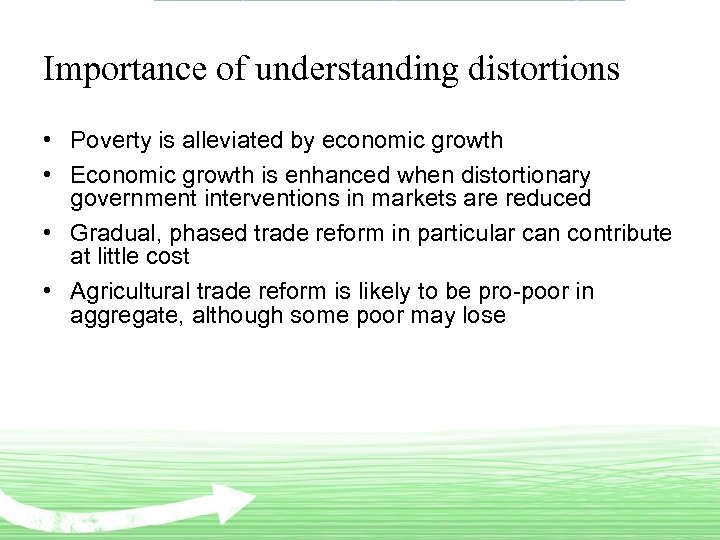 Importance of understanding distortions • Poverty is alleviated by economic growth • Economic growth