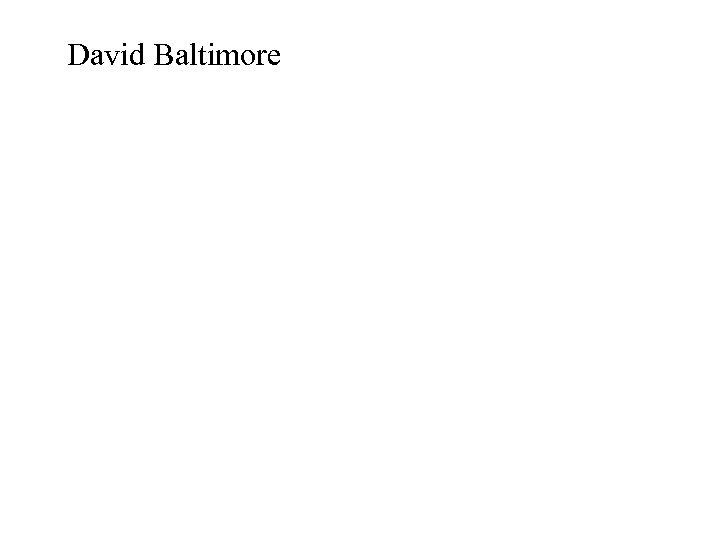 David Baltimore 
