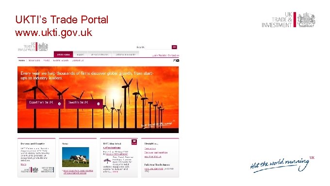 UKTI’s Trade Portal www. ukti. gov. uk 
