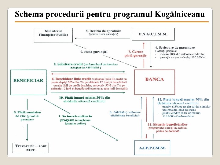 Schema procedurii pentru programul Kogălniceanu 20 