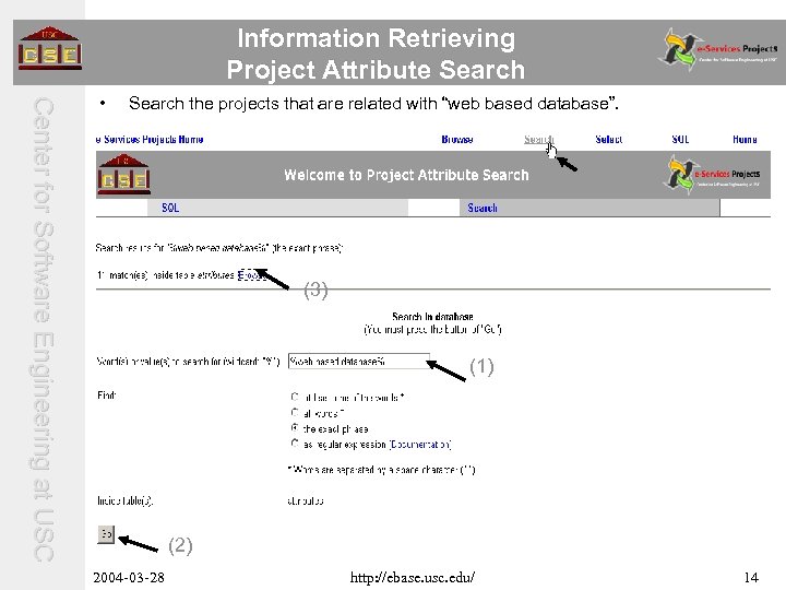 Information Retrieving Project Attribute Search C e n t e r f o r