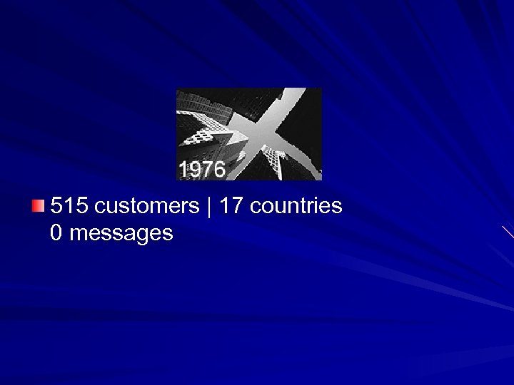 515 customers | 17 countries 0 messages 