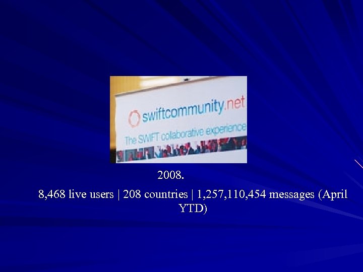  2008. 8, 468 live users | 208 countries | 1, 257, 110, 454