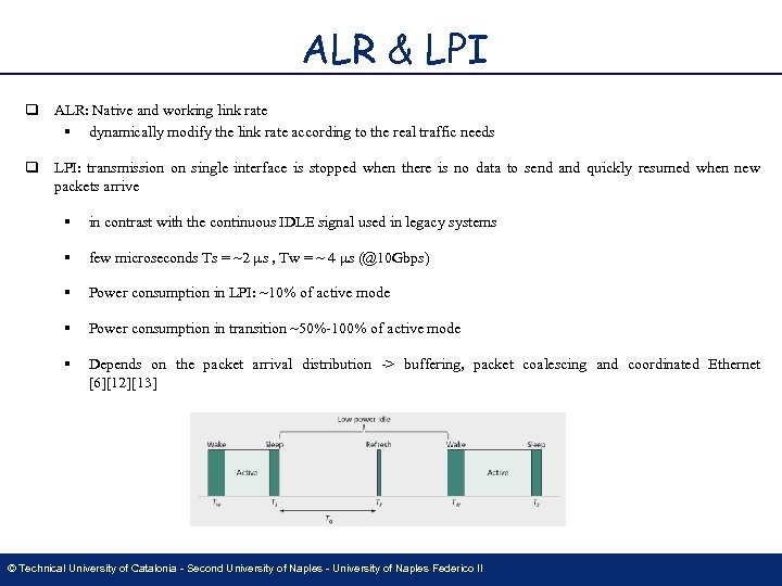 ALR & LPI q ALR: Native and working link rate § dynamically modify the