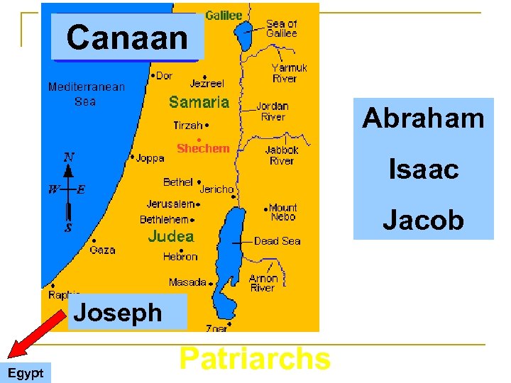 Canaan Abraham Isaac Jacob Joseph Egypt Patriarchs 