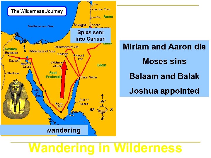 Spies sent into Canaan Miriam and Aaron die Moses sins Balaam and Balak Joshua