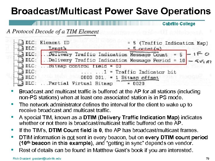 Broadcast/Multicast Power Save Operations • • • Broadcast and multicast traffic is buffered at