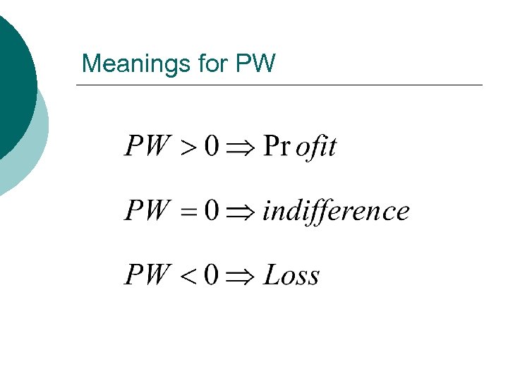 Meanings for PW 