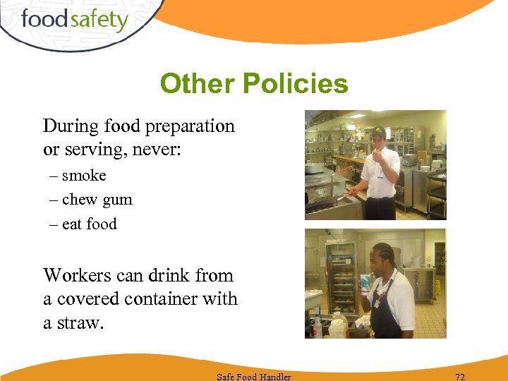 The Safe Food Handler Workers And Contamination