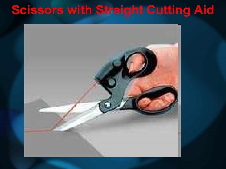 Scissors with Straight Cutting Aid 