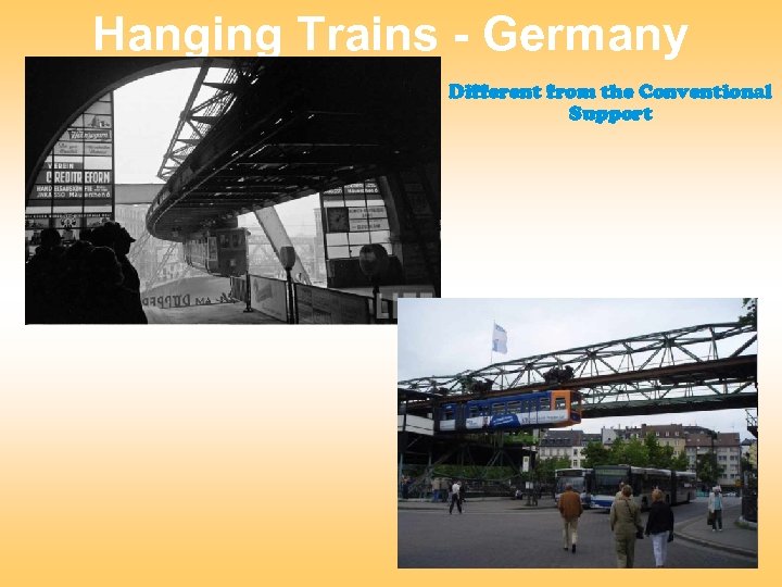 Hanging Trains - Germany Different from the Conventional Support 