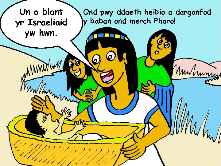 Un o blant yr Israeliaid yw hwn. Ond pwy ddaeth heibio a darganfod y