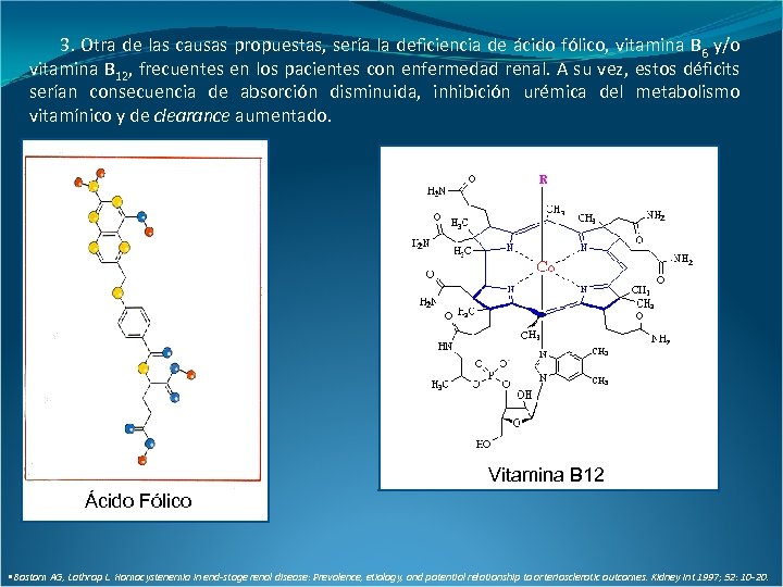 3. Otra de las causas propuestas, sería la deficiencia de ácido fólico, vitamina B